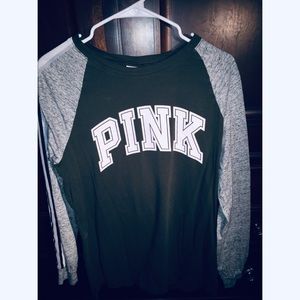 Olive Green PINK Long Sleeve Shirt Medium